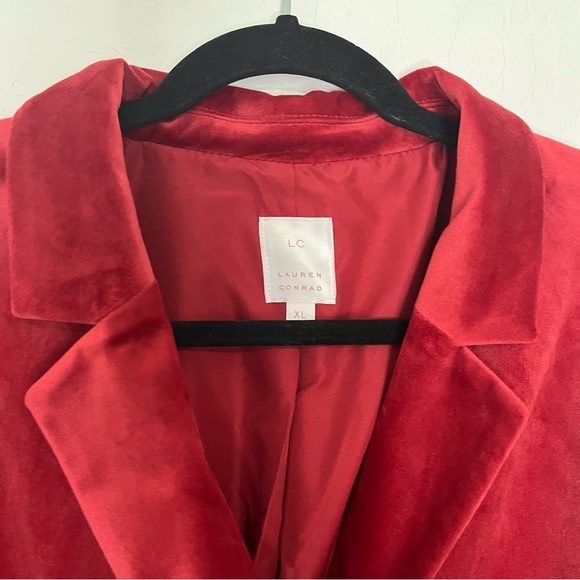 Lauren Conrad XL Double Breasted Notch Collar Faux Suede Blazer Career Workwear - Picture 4 of 7